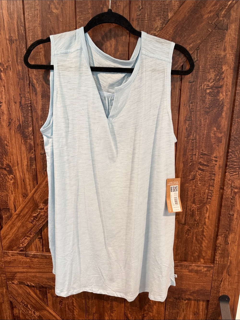Eddie Bauer Pale Blue Sleeveless V-Neck Tank